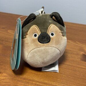 Squishmallows Mario German Shepherd Puppy Dog Clip Plush